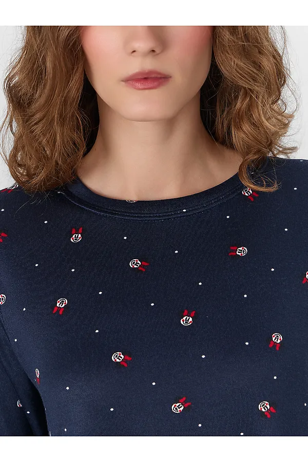 Комплект женский (джемпер, брюки) MARK FORMELLE, персонажи на т.синем - фото 2