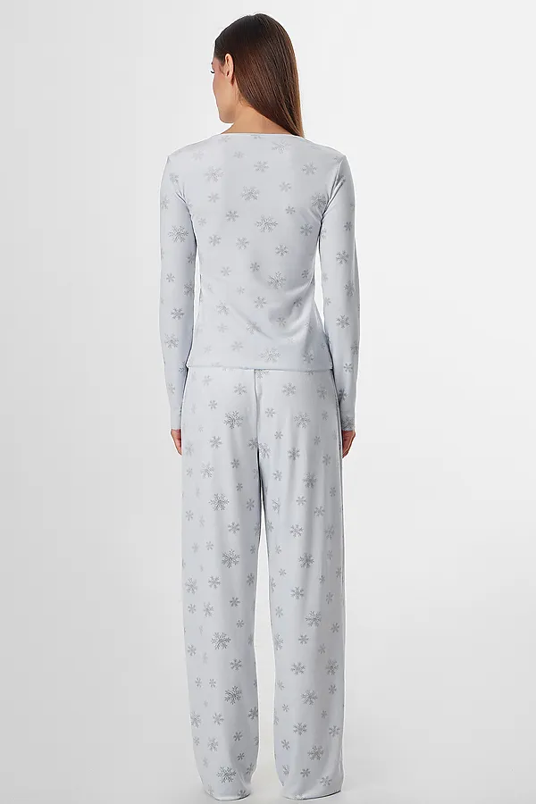 Комплект женский (джемпер, брюки) MARK FORMELLE, снежинки на льду - фото 2