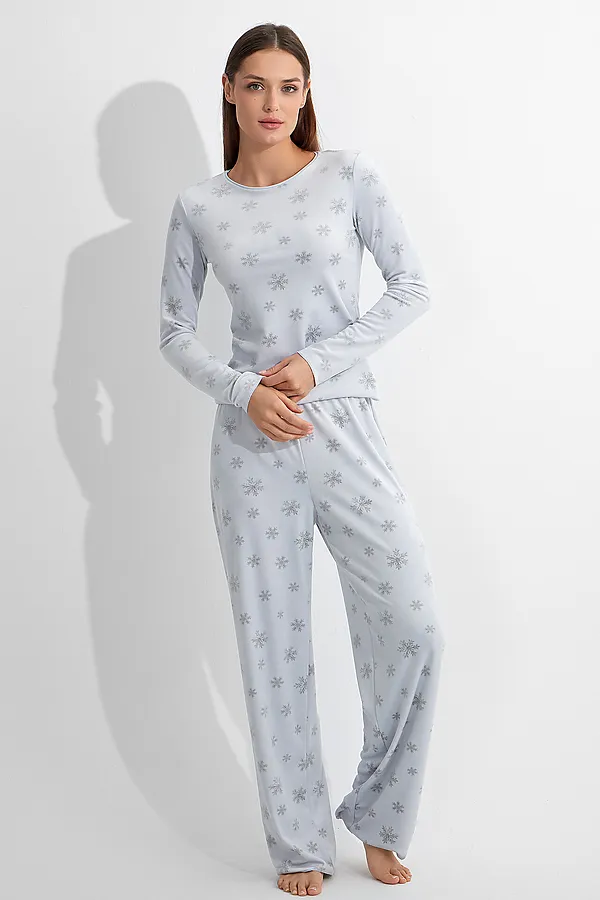 Комплект женский (джемпер, брюки) MARK FORMELLE, снежинки на льду - фото 2