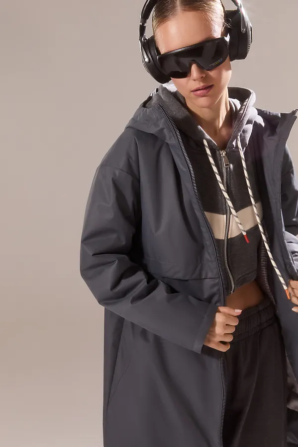 Плащ женский HOOPS, графит - фото 2