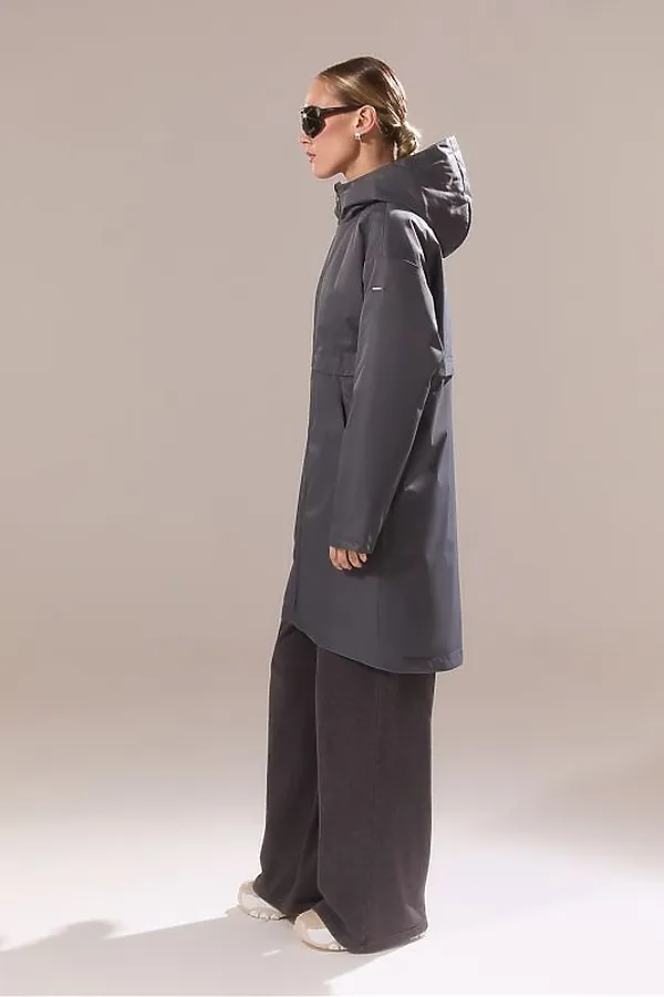 Плащ женский HOOPS, графит - фото 2