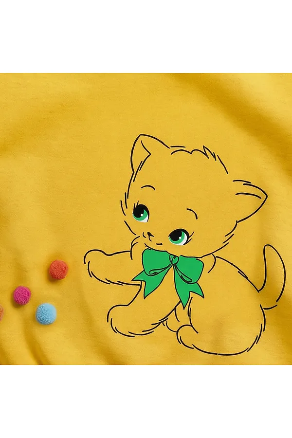 Толстовка футер 2х нитка начес YOULALA, желтый - фото 2