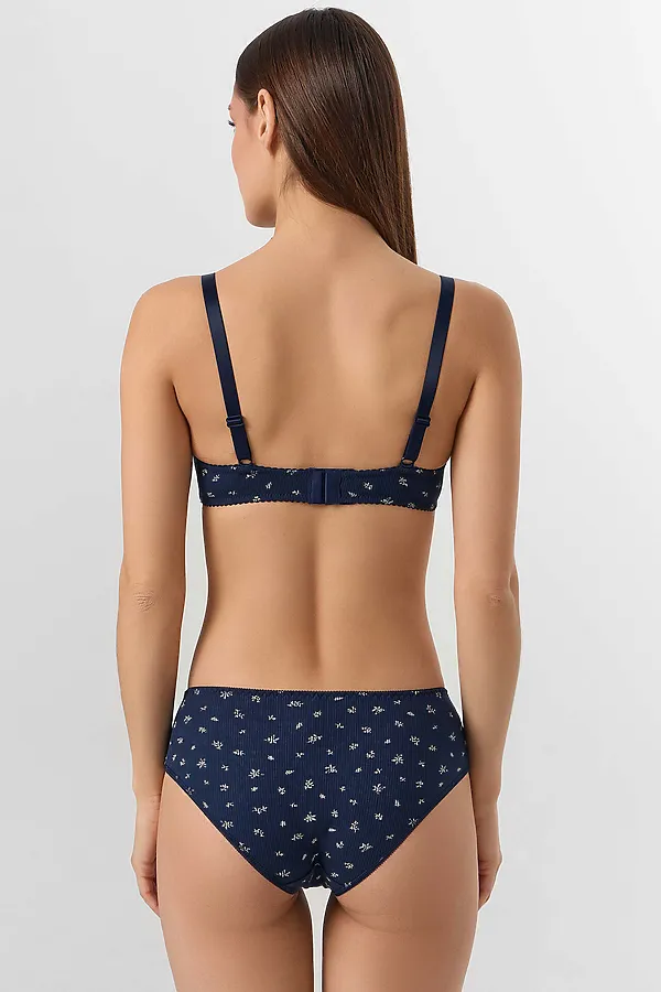 Бюстгальтер женский MARK FORMELLE, цветочки на синем - фото 2