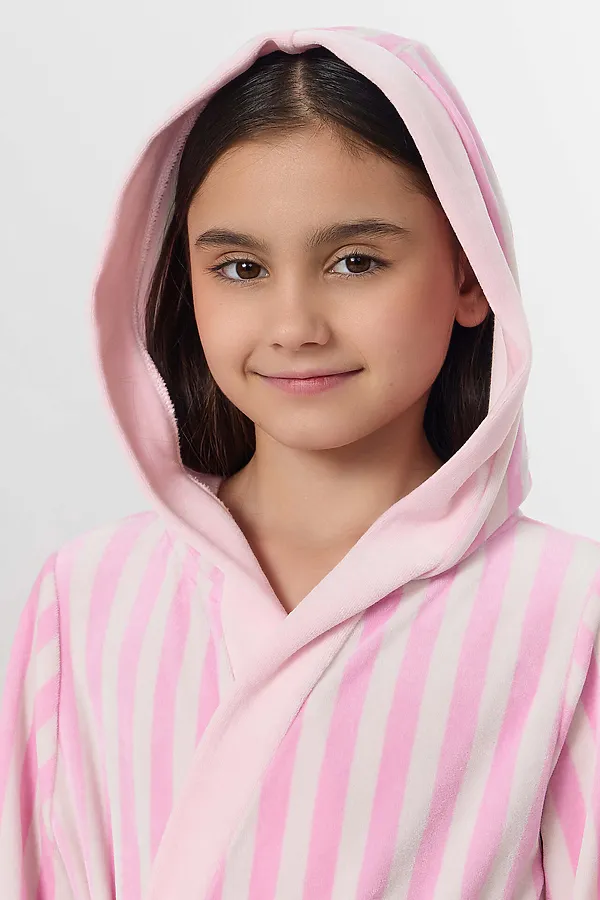 Халат для девочек MARK FORMELLE, розовая полоска - фото 2