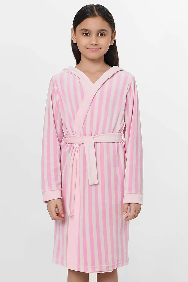 Халат для девочек MARK FORMELLE, розовая полоска - фото 2