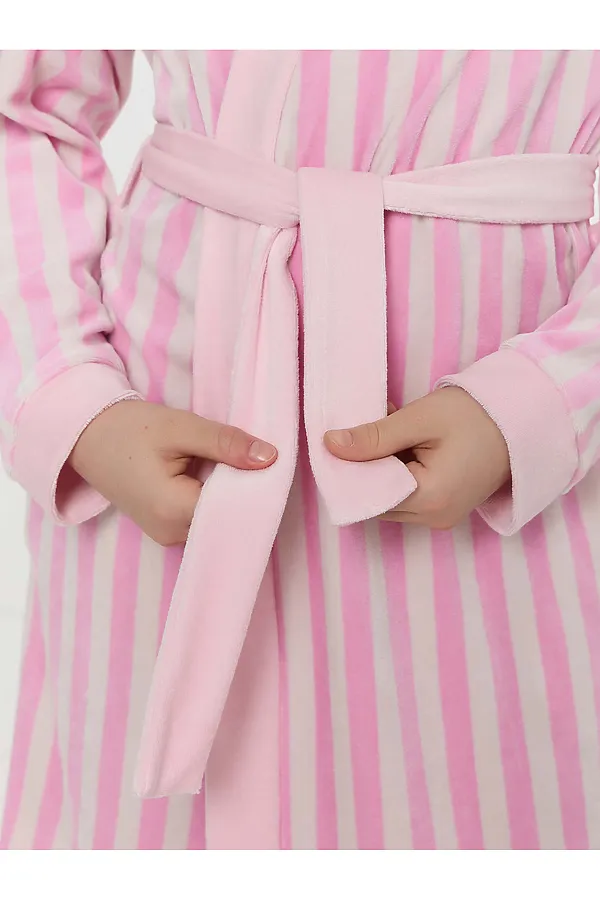 Халат для девочек MARK FORMELLE, розовая полоска - фото 2