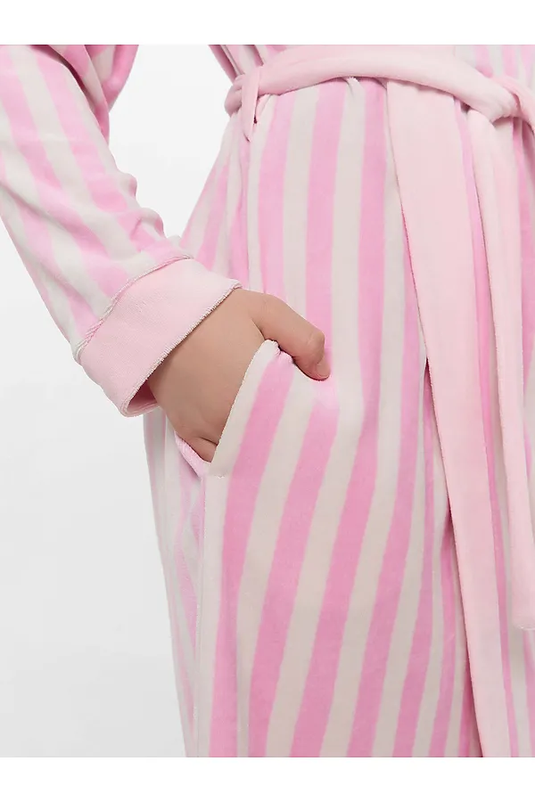 Халат для девочек MARK FORMELLE, розовая полоска - фото 2