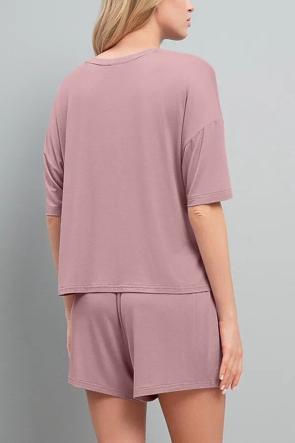 Футболка + шорты INDEFINI, розовый - фото 2