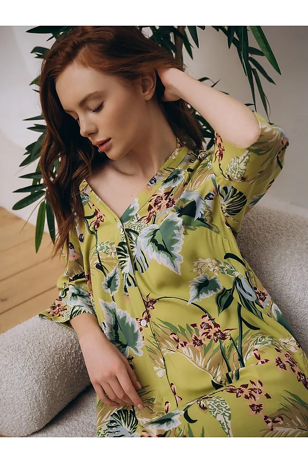 Туника INDEFINI, оливковый - фото 2