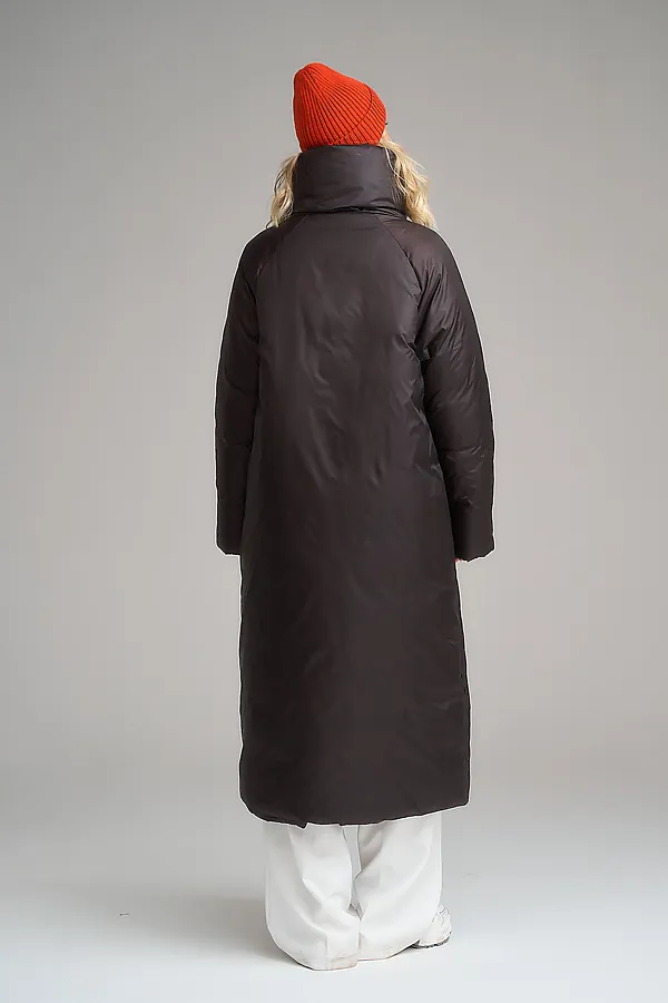 Пуховик женский HOOPS, коричневый - фото 2