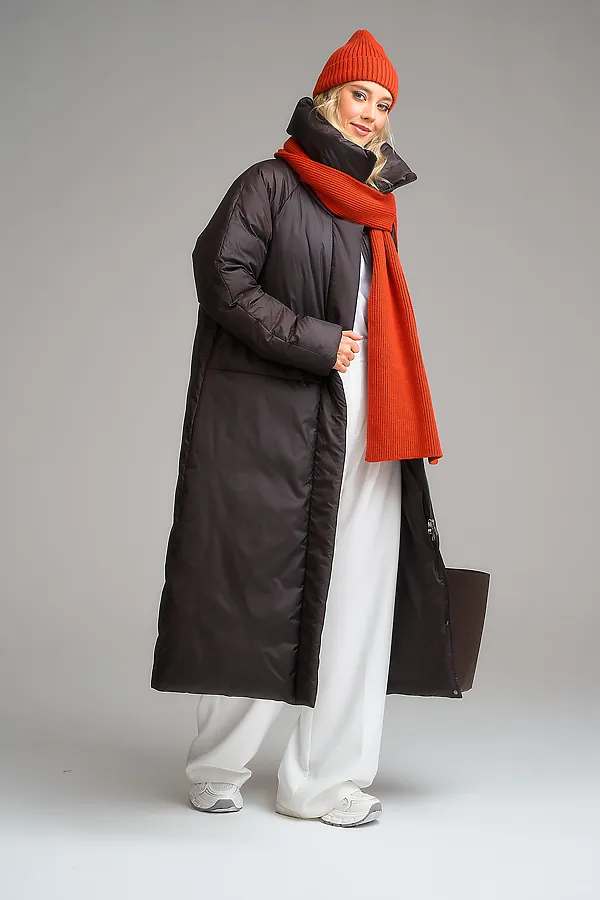 Пуховик женский HOOPS, коричневый - фото 2