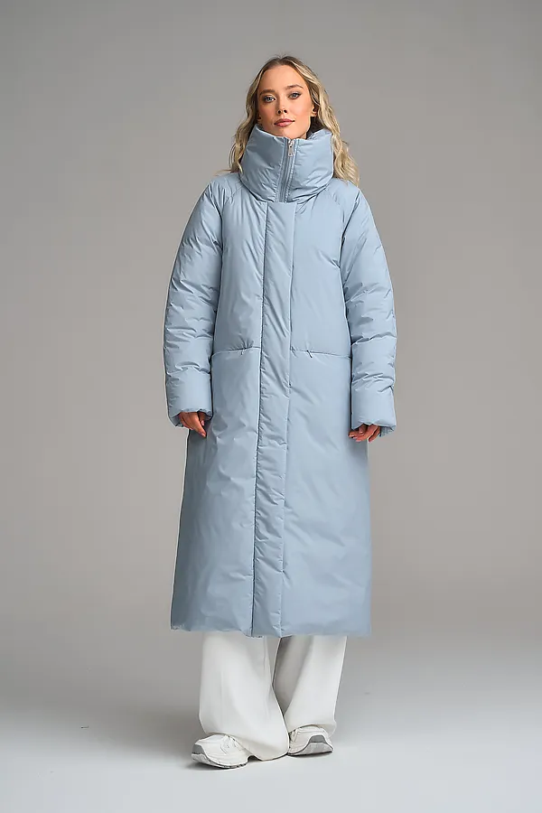 Пуховик женский HOOPS, серо-голубой - фото 2