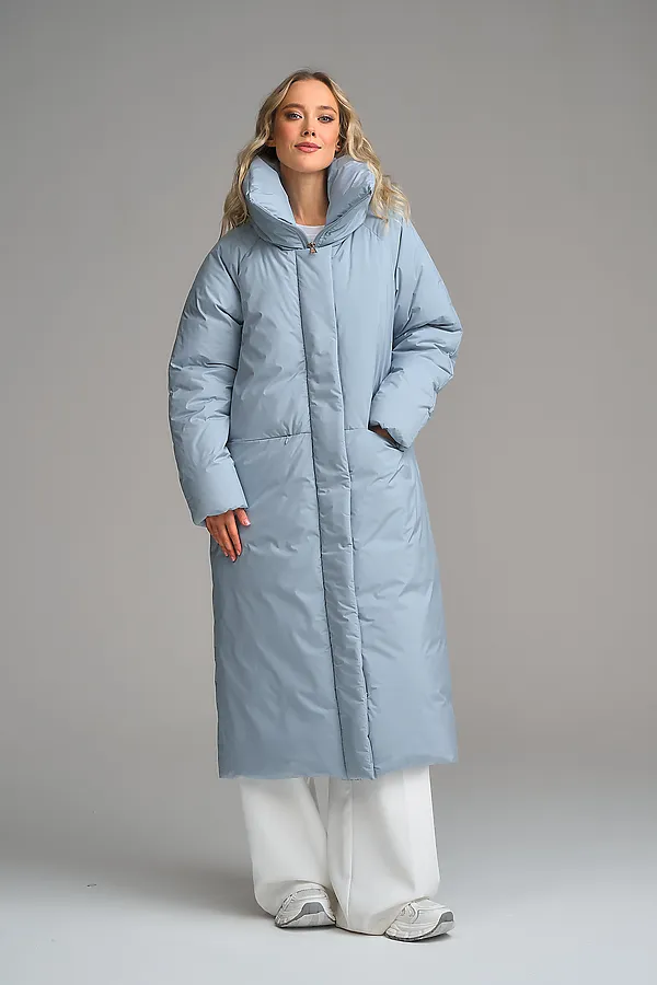 Пуховик женский HOOPS, серо-голубой - фото 2