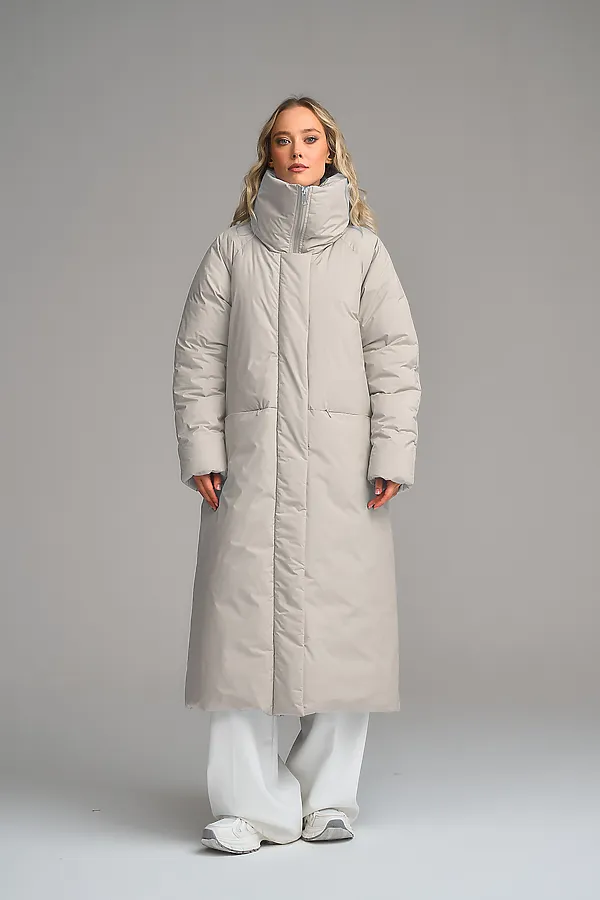 Пуховик женский HOOPS, светло-бежевый - фото 2