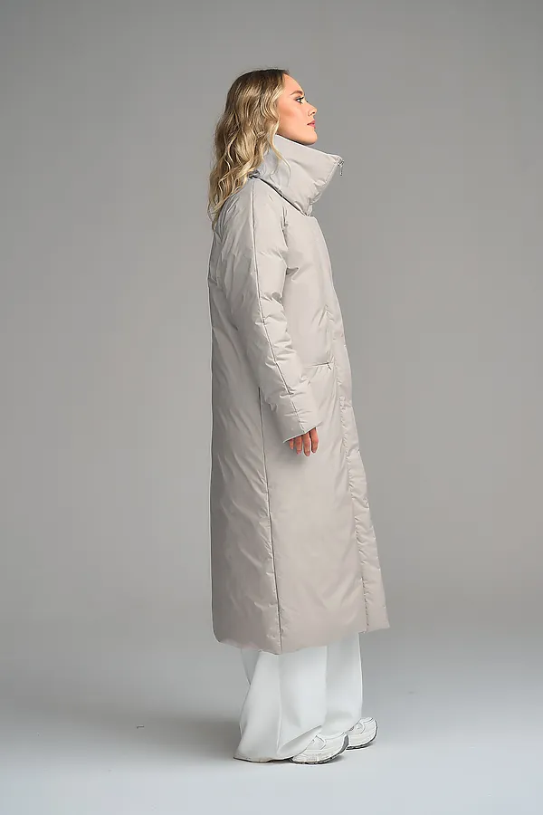 Пуховик женский HOOPS, светло-бежевый - фото 2