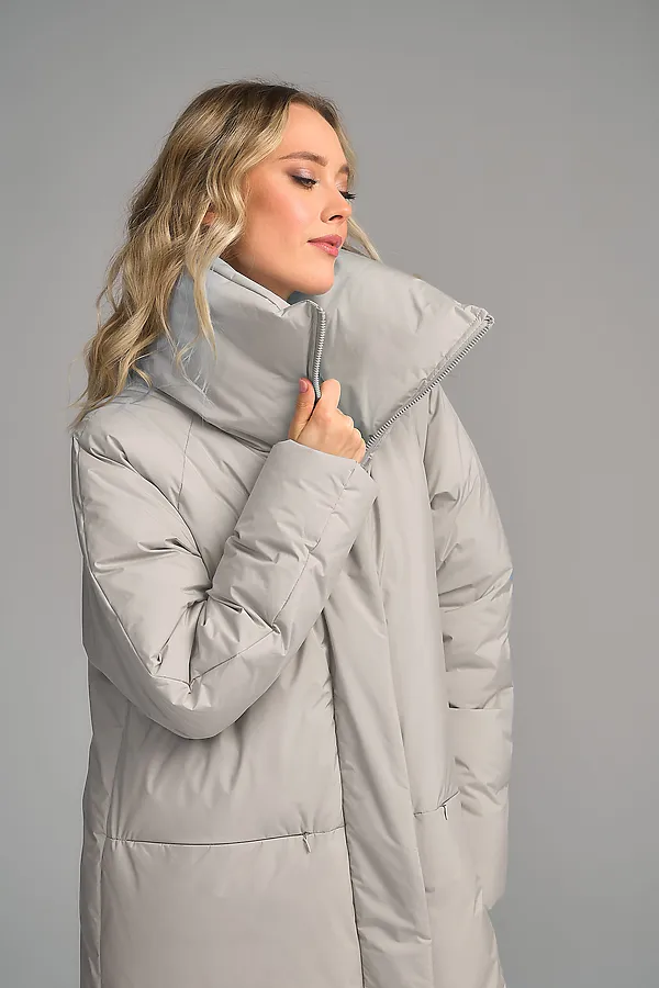 Пуховик женский HOOPS, светло-бежевый - фото 2