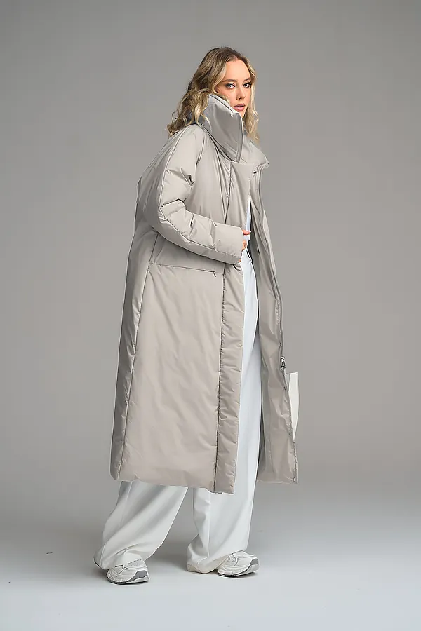 Пуховик женский HOOPS, светло-бежевый - фото 2