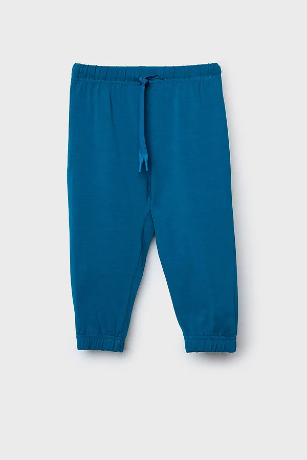 Комплект детский трикотажный для мальчиков: фуфайка (футболка с длинными рукавами), брюки PLAYTODAY, бирюзовый,голубой - фото 2