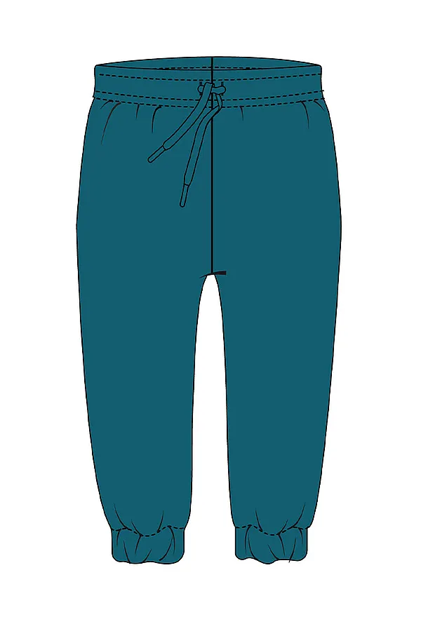 Комплект детский трикотажный для мальчиков: фуфайка (футболка с длинными рукавами), брюки PLAYTODAY, бирюзовый,голубой - фото 2