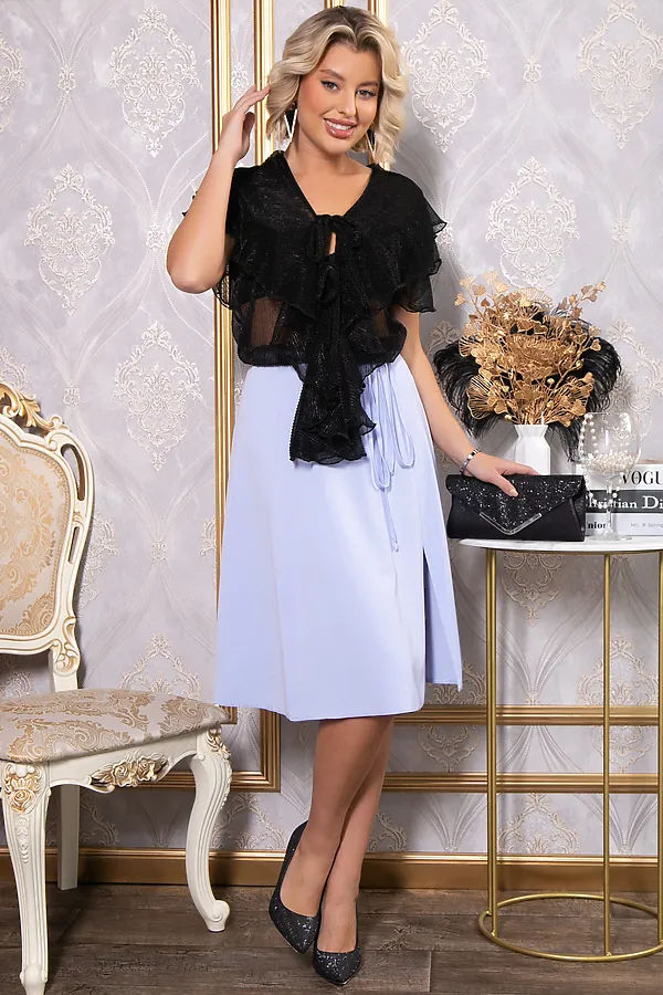 Платье Анхела LADY TAIGA, черно-голубое - фото 2