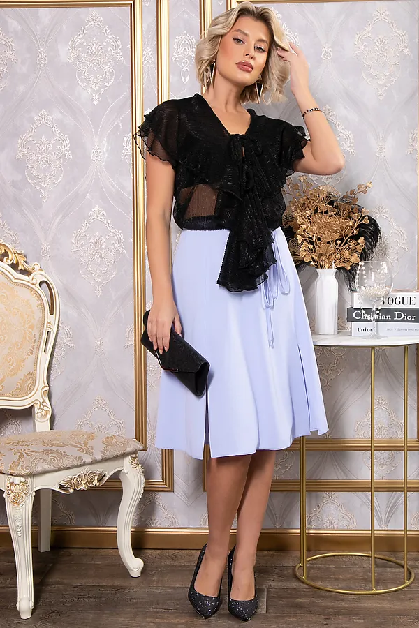 Платье Анхела LADY TAIGA, черно-голубое - фото 2