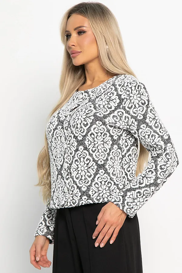 Жакет Парижское вдохновение LADY TAIGA, черно-белый - фото 2