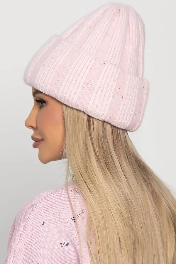 Шапка двухслойная Зимние деньки LADY TAIGA, нежно-розовая - фото 2