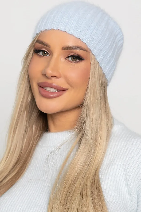 Шапка однослойная Большой город LADY TAIGA, нежно-голубая - фото 2