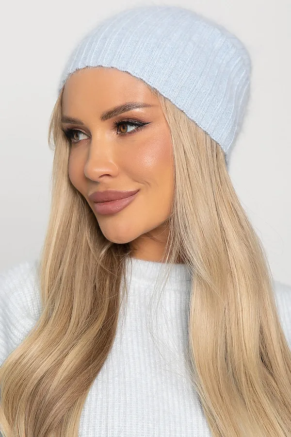 Шапка однослойная Большой город LADY TAIGA, нежно-голубая - фото 2