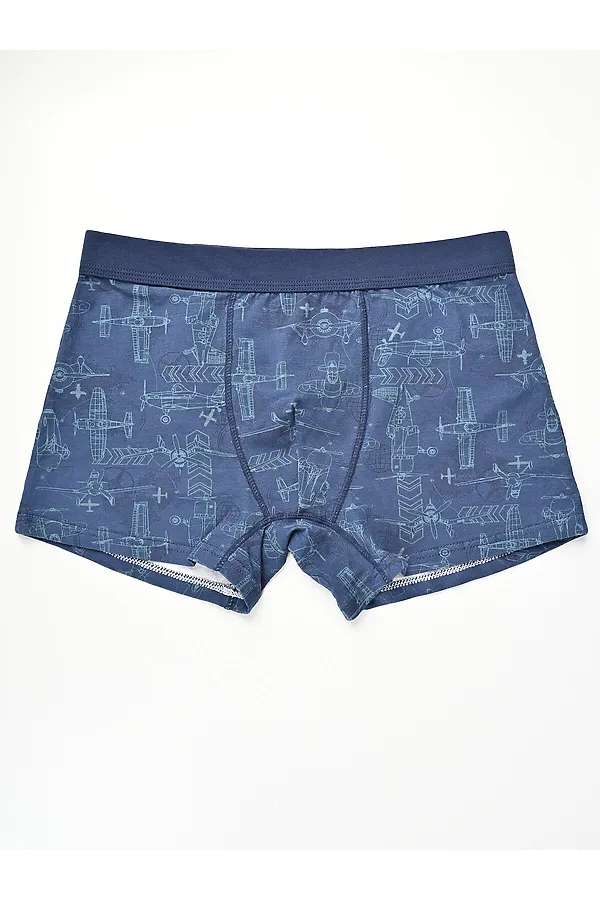 Набор мужских трусов-боксеров INDEFINI, синий - фото 2