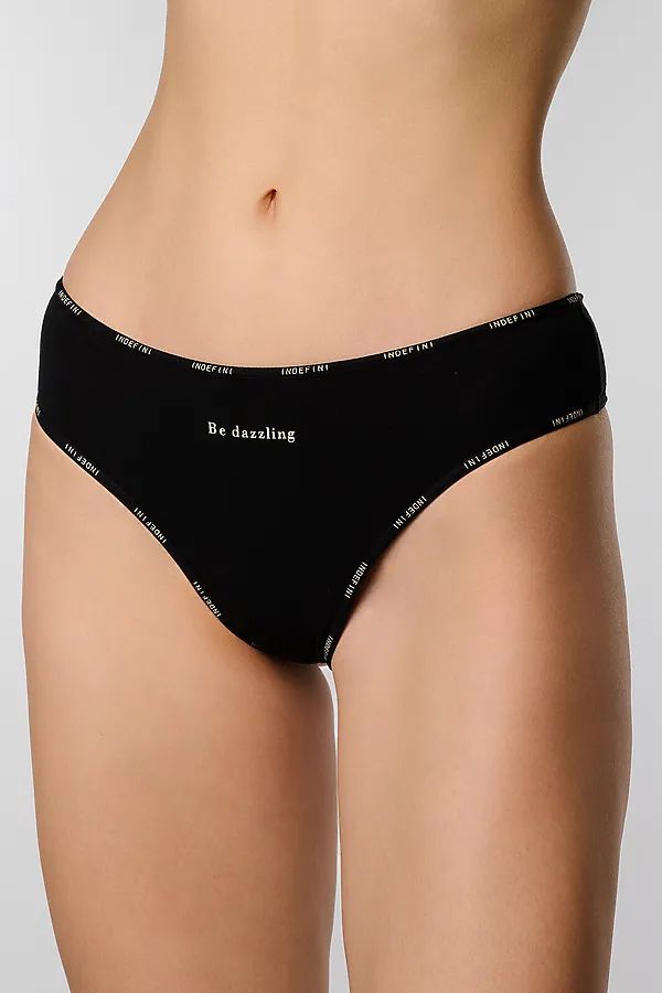 Женские Стринги INDEFINI, черный - фото 2