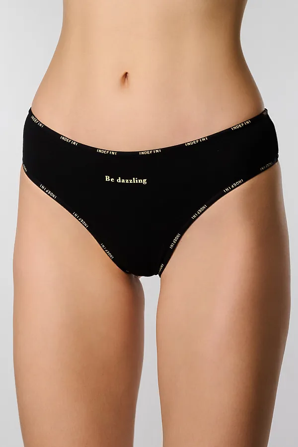 Женские Стринги INDEFINI, черный - фото 2