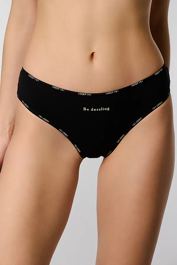 Женские Стринги INDEFINI, черный - фото 2