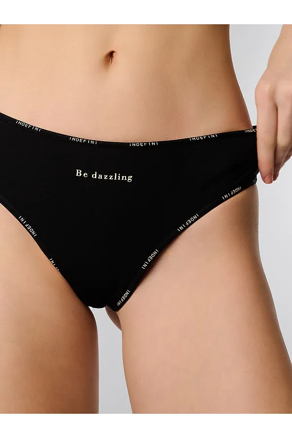 Женские Стринги INDEFINI, черный - фото 2