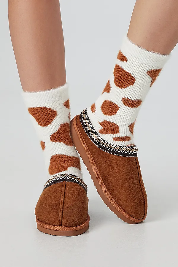 Носки женские MARK FORMELLE, молочный /рыжий - фото 2