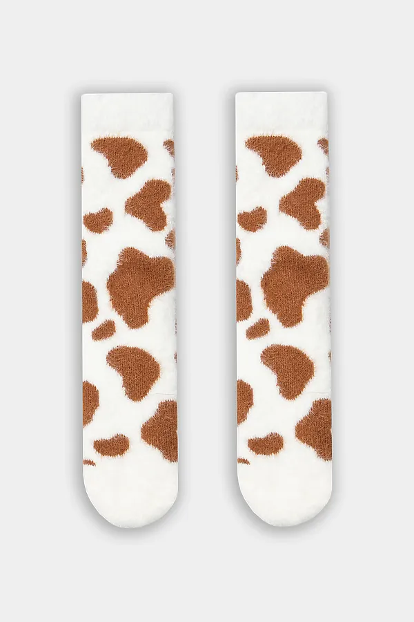 Носки женские MARK FORMELLE, молочный /рыжий - фото 2