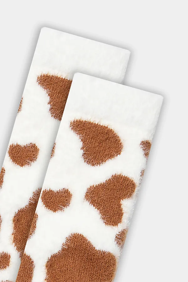 Носки женские MARK FORMELLE, молочный /рыжий - фото 2