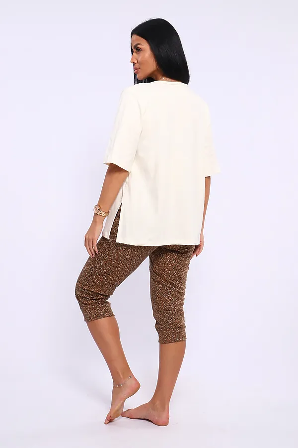 Пижама с бриджами ТК 386 НАТАЛИ, белый - фото 2