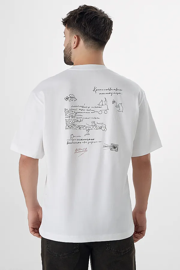 Футболка мужская MARK FORMELLE, белый +печать5 - фото 2