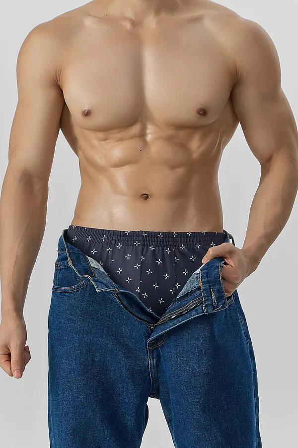 Трусы мужские MARK FORMELLE, треугольники на т.сером - фото 2