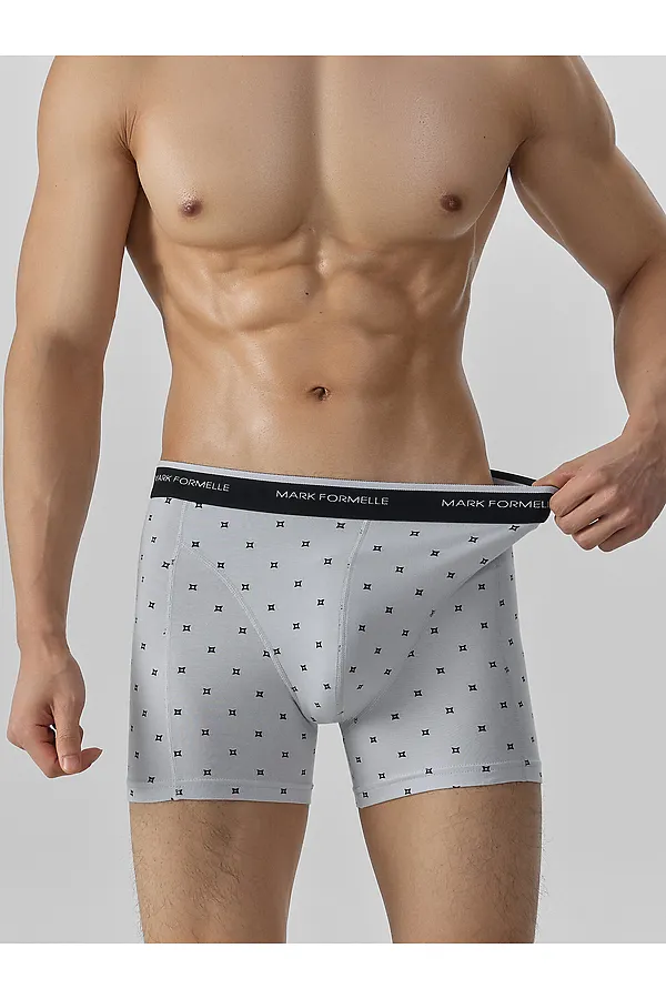 Трусы мужские MARK FORMELLE, квадраты на св.сером - фото 2
