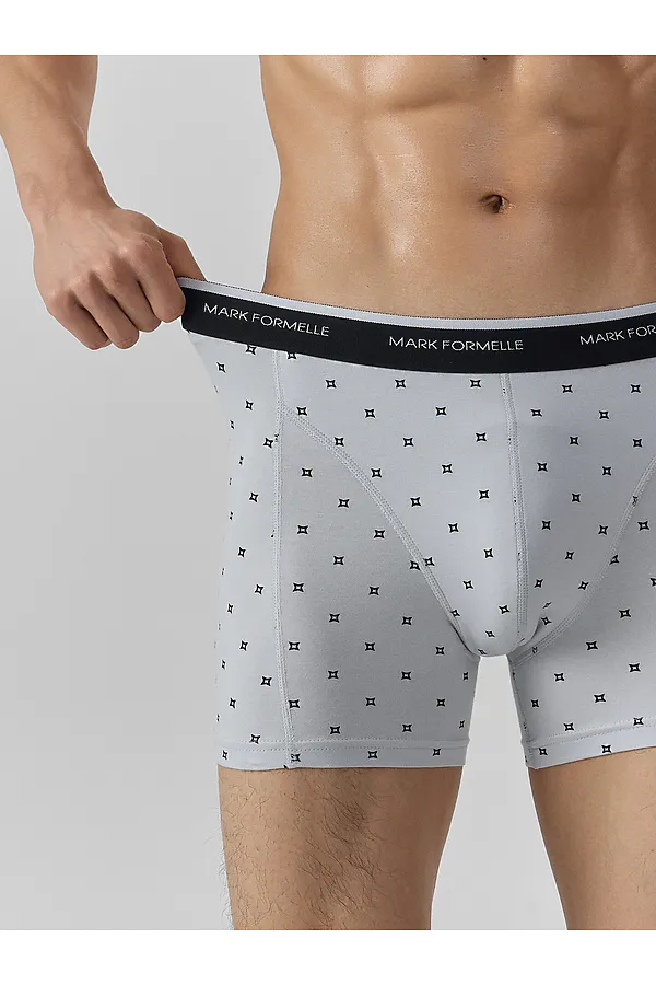 Трусы мужские MARK FORMELLE, квадраты на св.сером - фото 2