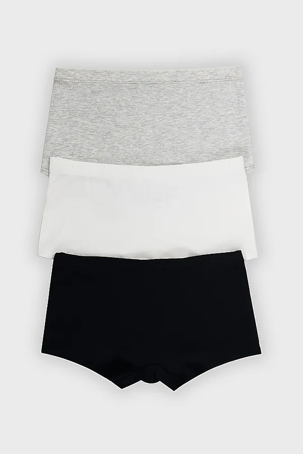 Трусы для девочек (3шт.) MARK FORMELLE, белый + серый меланж 4306-а +черный - фото 2