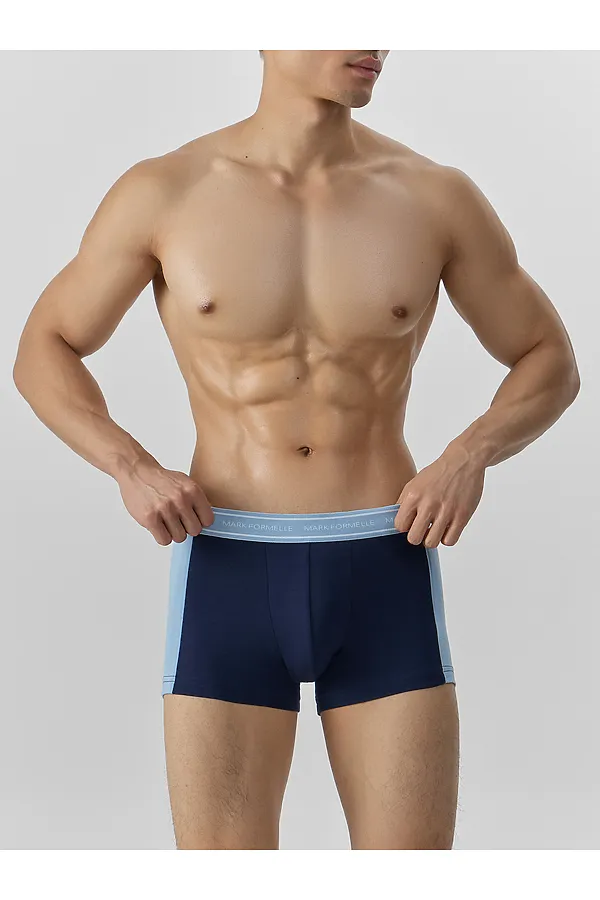 Трусы мужские MARK FORMELLE, глубокий синий +пыльно -голубой - фото 2