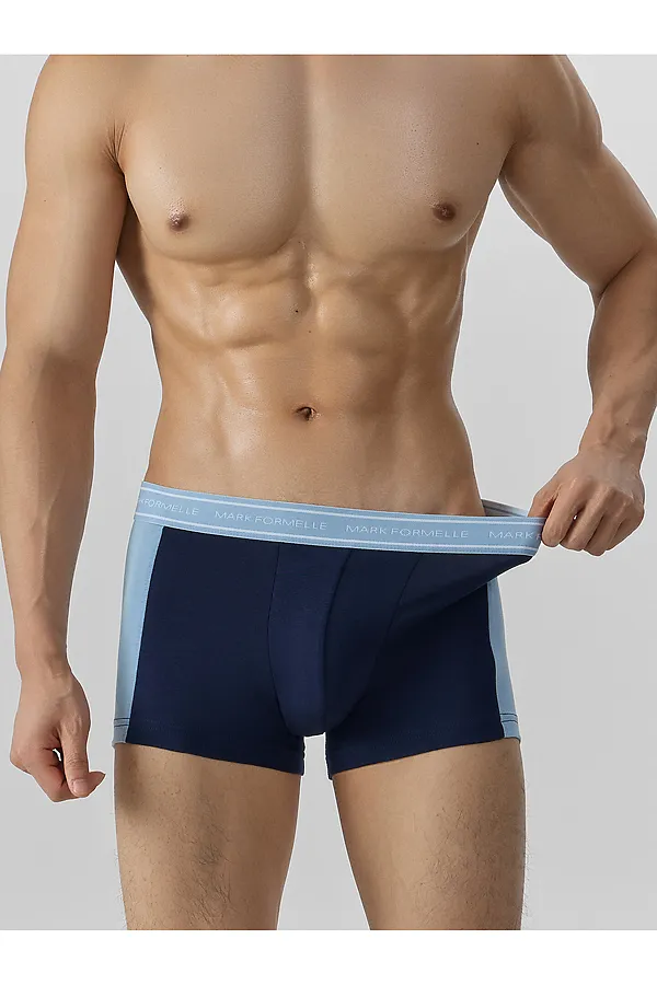 Трусы мужские MARK FORMELLE, глубокий синий +пыльно -голубой - фото 2