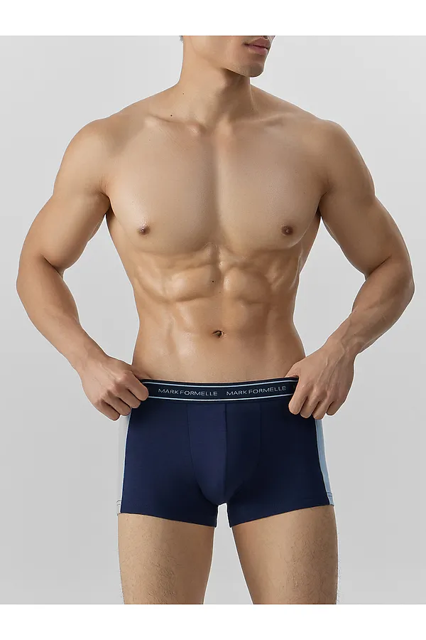 Трусы мужские MARK FORMELLE, глубокий синий +пыльно -голубой1 - фото 2
