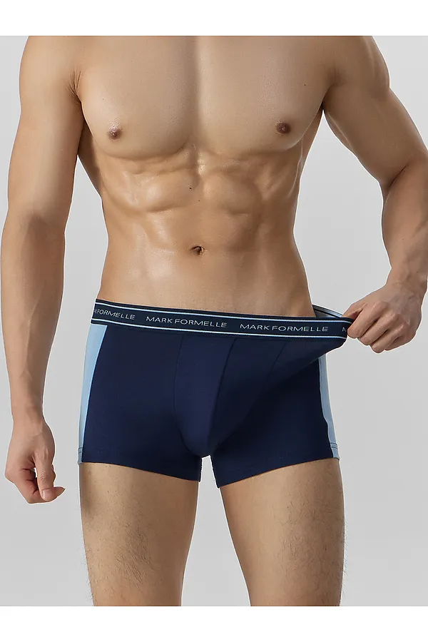 Трусы мужские MARK FORMELLE, глубокий синий +пыльно -голубой1 - фото 2