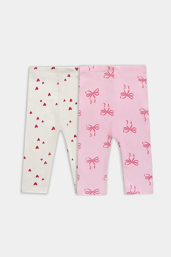 Ползунки детские (2шт.) MARK FORMELLE, сердечки на молочном +бантики на розовой сказке - фото 2