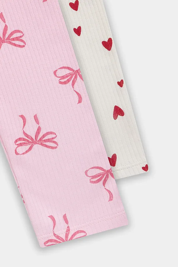 Ползунки детские (2шт.) MARK FORMELLE, сердечки на молочном +бантики на розовой сказке - фото 2