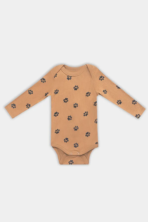 Комплект детский (боди, ползунки) MARK FORMELLE, лапки на охре - фото 2